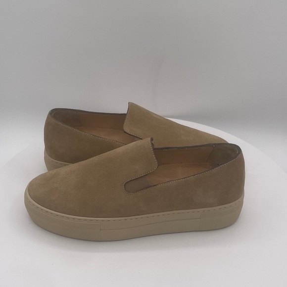 FRAME LE REN SUEDE SLIP ON SNEAKERS  SIZE 38.5 or 8  COLOR TAN NWT - Picture 5 of 11